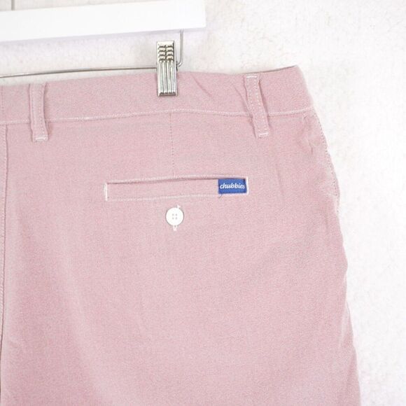 Chubbies Pink Chino Shorts 41/5.5 Mid Rise Zip + Drawstring Tagged 40 - Picture 3 of 6